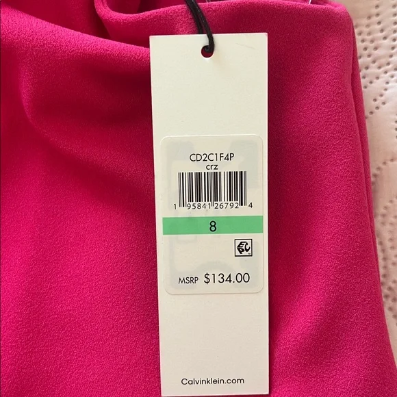 NWT Calvin Klein Neck Bow Dress - Picture 10 of 11